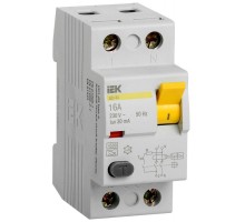 Выключатель дифференциального тока (УЗО) 2п 16А 30мА тип A ВД1-63 ИЭК MDV11-2-016-030