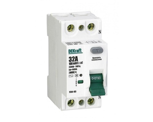 Выключатель дифференциального тока (УЗО) 2п 40А 100мА тип AC 6кА УЗО-03 SchE 14063DEK