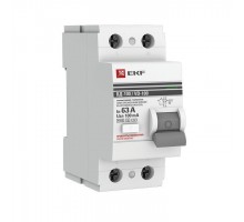 Выключатель дифференциального тока (УЗО) 2п 63А 100мА тип AC ВД-100 (электромех.) PROxima EKF elcb-2-63-100S-em-pro