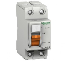 Выключатель дифференциального тока (УЗО) 2п 63А 30мА тип AC ВД63 Домовой SchE 11455