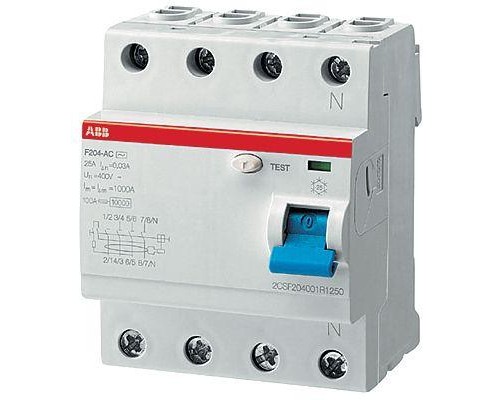 Выключатель дифференциального тока (УЗО) 2п 63А 500мА тип A F202 ABB 2CSF202101R4630