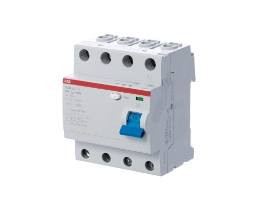 Выключатель дифференциального тока (УЗО) 4п 100А 30мА тип AC AC F204 ABB 2CSF204001R1900
