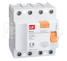 Выключатель дифференциального тока (УЗО) 4п 25А 30мА тип A RKN LSIS 062400378B