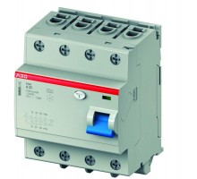 Выключатель дифференциального тока (УЗО) 4п 63А 100мА тип A F404A S63/0.1 ABB 2CCF544220E0630