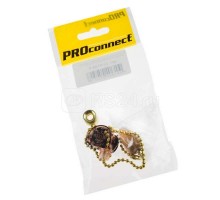 Выключатель для настенного светильника c деревянным наконечником gold (инд. упак.) PROCONNECT. 32-0106-9