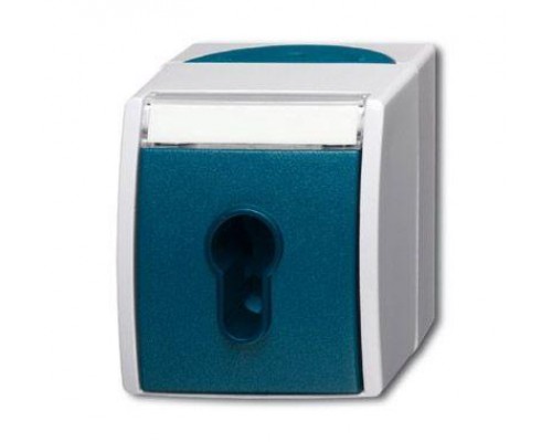 Выключатель жалюзи 1п с ключом (для замка) IP44 ocean сер./сине-зел. ABB 2CKA001101A0917