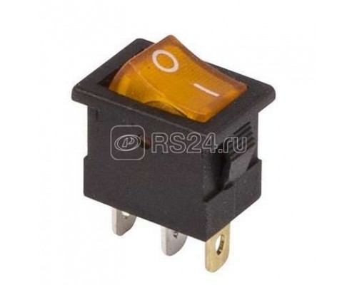 Выключатель клавишный 12В 15А (3с) ON-OFF желт. с подсветкой Mini (RWB-206-1 SC-768) Rexant 36-2172