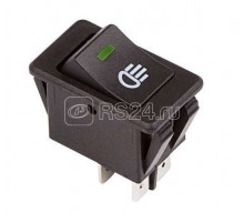 Выключатель клавишный 12В 35А (4с) ON-OFF с зел. LED подсветкой (ASW-17D) Rexant 36-4441