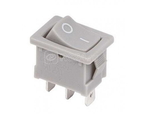 Выключатель клавишный 250В 6А (3с) ON-ON сер. Mini (RWB-202 SC-768) Rexant 36-2133