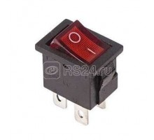 Выключатель клавишный 250В 6А (4с) ON-OFF красн. с подсветкой Mini (RWB-20; SC-768) Rexant 36-2190