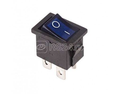 Выключатель клавишный 250В 6А (4с) ON-OFF син. с подсветкой Mini (RWB-207 SC-768) Rexant 36-2191
