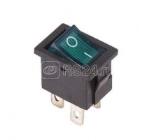 Выключатель клавишный 250В 6А (4с) ON-OFF зел. с подсветкой Mini (RWB-207 SC-768) Rexant 36-2193