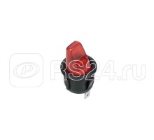Выключатель клавишный круглый 250В 6А (3с) ON-OFF красн. Rexant 36-2600