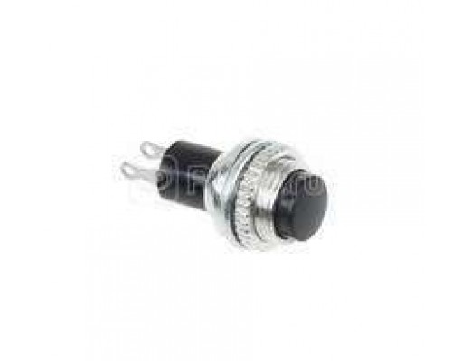 Выключатель-кнопка металл 220В 2А (2с) (ON)-OFF d10.2 черн. Mini (RWD-213) Rexant 36-3330