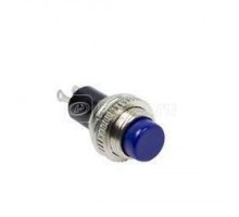 Выключатель-кнопка металл 220В 2А (2с) (ON)-OFF d10.2 син. Mini (RWD-213) Rexant 36-3332