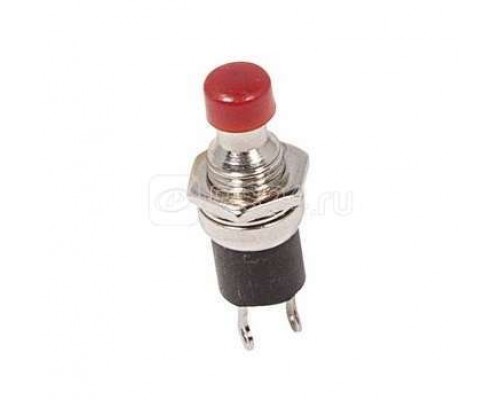 Выключатель-кнопка металл 220В 2А (2с) (ON)-OFF d7.2 красн. Micro (RWD-301 PBS-10B) Rexant 36-3310