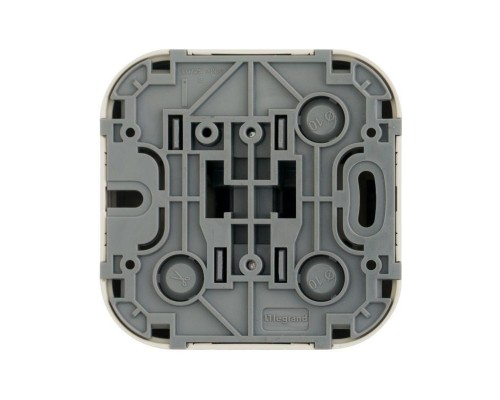 Выключатель кнопочный 1-кл. ОП 6А Quteo сл. кость Leg 782235