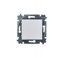Выключатель кнопочный 1-кл. СП Levit IP20 бел./дым. черн. ABB 2CHH599145A6062
