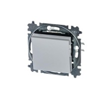 Выключатель кнопочный 1-кл. СП Levit IP20 сер./бел. ABB 2CHH599145A6016