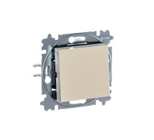 Выключатель кнопочный 1-кл. СП Levit IP20 сл. кость/бел. ABB 2CHH599145A6017