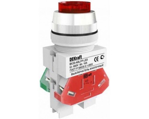 Выключатель кнопочный ABLFP 22мм LED зел. 24В AC/DC ВК-22 SchE 25069DEK