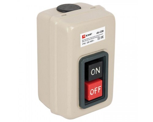 Выключатель кнопочный с блокировкой ВКИ-230 3п 16А IP40  PROxima EKF vki-230
