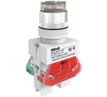 Выключатель кнопочный с фикс. ABFP 22мм бел. LED 220В ВК-22 SchE 25137DEK