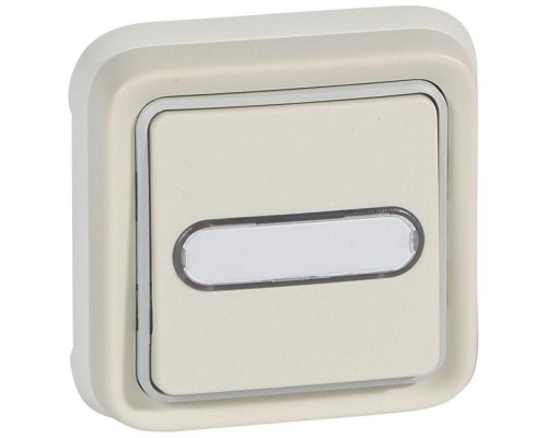 Выключатель кнопочный СП PLEXO 10А НО+НЗ с держ. этикетки бел. Leg 069864