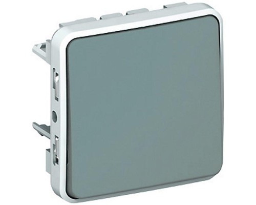 Выключатель кнопочный СП PLEXO 10А НО+НЗ сер. Leg 069541