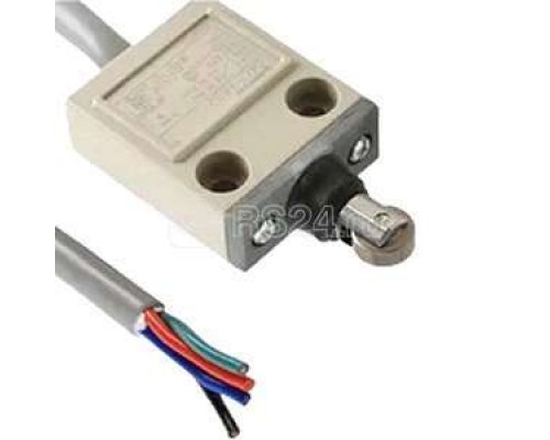Выключатель концевой D4C1232 5А 250В AC (4А 30В DC) кабель VCTF маслостойк. 3м герметичный роликовый плунжер Omron 134464