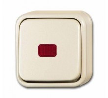 Выключатель контрольный 1-кл. 2п ОП Busch-Duro 2000 AP 10А IP20 с красн. линзой лампой сл. кость ABB 2CKA001052A0133