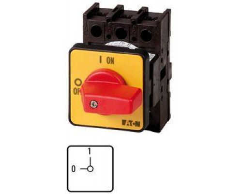 Выключатель кулачковый 3п 25А перед. креп. аварийное исполнение P1-25/E-RT EATON 002388
