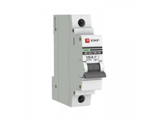 Выключатель нагрузки 1п 125А ВН-125 PROxima EKF SL125-1-125-pro