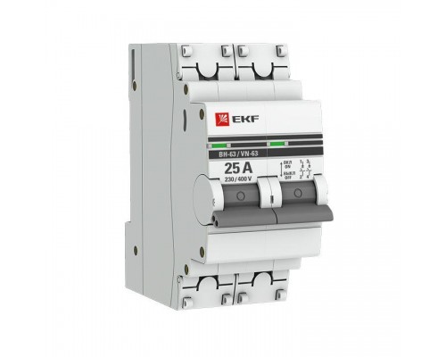 Выключатель нагрузки 2п 25А ВН-63 PROxima EKF SL63-2-25-pro