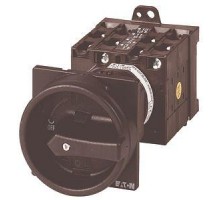 Выключатель нагрузки 2п Ie=25А 0-1 90град. заднее креп. T3-1-102/V/SVB-SW черн. ручка EATON 021493