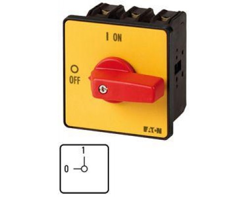 Выключатель нагрузки 3п 100А перед. креп. P3-100/E-RT красн. ручка EATON 007189
