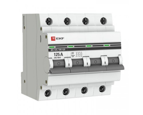 Выключатель нагрузки 4п 125А ВН-125 PROxima EKF SL125-4-125-pro