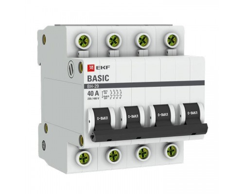 Выключатель нагрузки 4п 40А ВН-29 Basic EKF SL29-4-40-bas