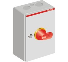 Выключатель нагрузки OTL63BA3M 63А в метал. боксе жел.-красн. рукоятка ABB 1SCA022562R6570