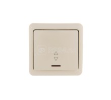 Выключатель проходной 1-кл. 1п ОП Viola 10А IP20 с подсветкой крем. LEZARD 751-0300-114