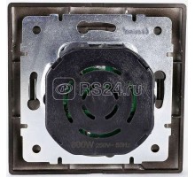 Выключатель проходной 1-кл. 1п СП Мира 10А IP20 со вставкой черн. бархат LEZARD 701-4242-105