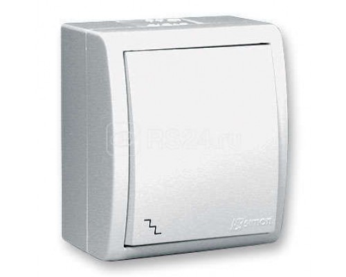 Выключатель проходной 1-кл. ОП Simon 15 Aqua 10А IP54 винт. зажим бел. Simon 1594201-030