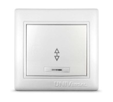 Выключатель проходной 1-кл. СП Севиль 10А IP20 с подсветкой бел. UNIVersal С0125