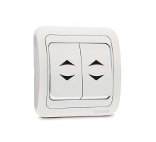 Выключатель проходной 2-кл. СП Mimoza 10А IP20 бел./бел. Makel 12026
