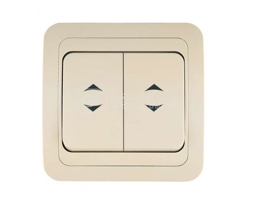 Выключатель проходной 2-кл. СП Mimoza 10А IP20 крем./крем. Makel 25026