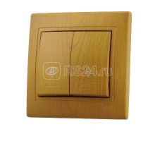 Выключатель проходной 2-кл. СП Мира 10А IP20 ольха LEZARD 701-0701-106