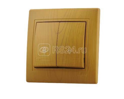Выключатель проходной 2-кл. СП Мира 10А IP20 ольха LEZARD 701-0701-106