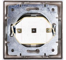 Выключатель промежуточный 1-кл. СП Мира 10А IP20 со вставкой черн. бархат LEZARD 701-4242-107
