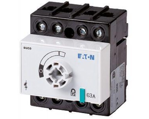 Выключатель-разъединитель Duco 3п+прох.N 63А без оси и рукояти DCM63/1 EATON 1314003