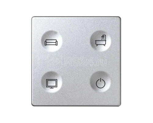 Выключатель сенсорный 4-кл. СП Simon 82 Sense IP20 с тематич. маркир. Т1 алюм. Simon 8000643-093